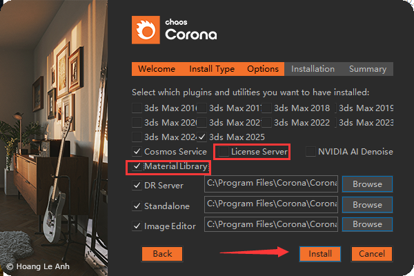 Corona 12.1 for 3dmax2016-2025最新中文破解版安裝圖文教程、破解注冊(cè)方法